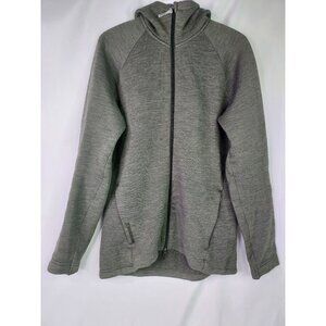 Houdini Mens Alto Houdi Jacket Medium Green Merino Wool Fleece Full-Zip Hoodie